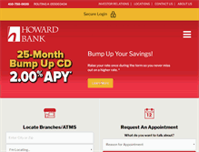 Tablet Screenshot of howardbank.com